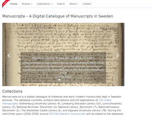 Tablet Screenshot of manuscripta.se