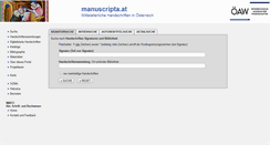 Desktop Screenshot of manuscripta.at